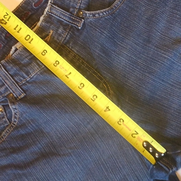 Ruff Hewn Bootcut Stretch Denim Blue Jeans 8 Short - Picture 3 of 7